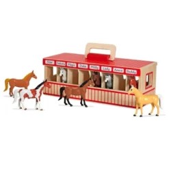 Melissa & Doug Take-Along Show-Horse Stable Play Set With Wooden Stable Box And 8 Toy Horses -FUNKO Shop GUEST 47833f52 2b7c 471b b6aa 384d24e2e090