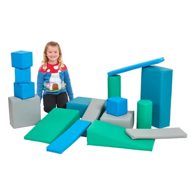 ECR4Kids SoftZone Building Foam Blocks, Large Unit-Style Soft Builder Blocks, 16-Piece 2 ECR4Kids SoftZone Building Foam Blocks, Large Unit-Style Soft Builder Blocks, 16-Piece - Image 2