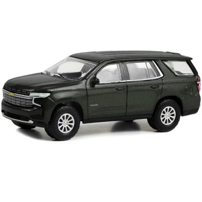 2022 Chevrolet Tahoe Premier Evergreen Gray Metallic "Showroom Floor" Series 2 1/64 Diecast Model Car By Greenlight 1 2022 Chevrolet Tahoe Premier Evergreen Gray Metallic "Showroom Floor" Series 2 1/64 Diecast Model Car By Greenlight