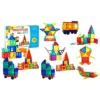 Link 3D 100pc Magnetic Building Blocks Tile Set - Great For Fine Motor Skills & Problem Solving