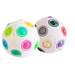 Link Jumbo Kids' Cube Twist Puzzle Rainbow Magic Education Toy Ball Matching Puzzle Game Fidget Toy Stress Reliever Magic Ball Brain Teaser