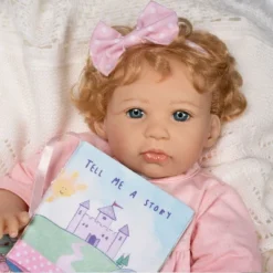 Paradise Galleries Reborn Toddler Girl Doll Story Time, 21 Inch With Light Blonde Hair And Blue Eyes, Made In SoftTouch Vinyl -FUNKO Shop GUEST 4c98ad7b 57a8 4cf3 8fe8 d4f33fa63b05
