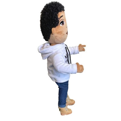 Our Brown Boy Joy Original My Friend White Hoodie Baby Doll 3 2 Our Brown Boy Joy Original My Friend White Hoodie Baby Doll 3 - Image 2