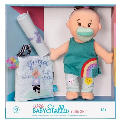 Manhattan Toy Wee Baby Stella 12" Soft Baby Doll With Yoga Set 1 Manhattan Toy Wee Baby Stella 12" Soft Baby Doll With Yoga Set