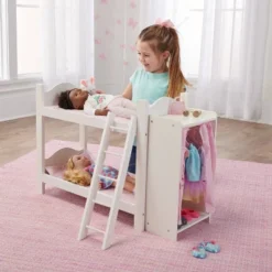 Badger Basket Doll Bunk Beds With Ladder And Storage Armoire