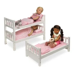 Badger Basket 1-2-3 Convertible Doll Bunk Bed With Bedding - Pink/Stripe -FUNKO Shop GUEST 54923840 f052 44e7 a428 88ef7aa68c3e
