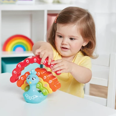 Kidoozie Rainbow Peacock Stacker, Many Ways To Stack, Colorful And Engaging Play, Easy To Grasp, For Ages 12 Months And Up 2 Kidoozie Rainbow Peacock Stacker, Many Ways To Stack, Colorful And Engaging Play, Easy To Grasp, For Ages 12 Months And Up - Image 2