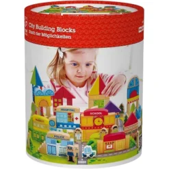 Hape City Building Blocks Colored Wooden Playset With Playscape, Market, Hospital, Bus Station, And Townspeople, For Ages 3 And Up, 145 Piece Set -FUNKO Shop GUEST 595fbdda 6611 4b86 806c 2c4dcacd159d