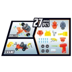 Insten 3-in-1 Take A Part Construction Toy Truck With Power Tool, Bulldozer, Excavator, Roller -FUNKO Shop GUEST 5cf5cba6 0bfe 4354 9c5d aadd925f3f54