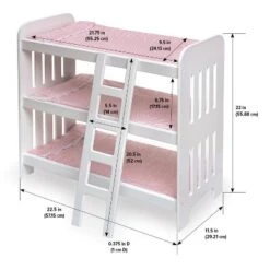 Badger Basket Triple Doll Bunk Bed With Ladder, Bedding, And Free Personalization Kit - Pink Gingham 12 Badger Basket Triple Doll Bunk Bed With Ladder, Bedding, And Free Personalization Kit - Pink Gingham -FUNKO Shop GUEST 5d9dcef6 5586 466a a29e 2b97e71fa2c4