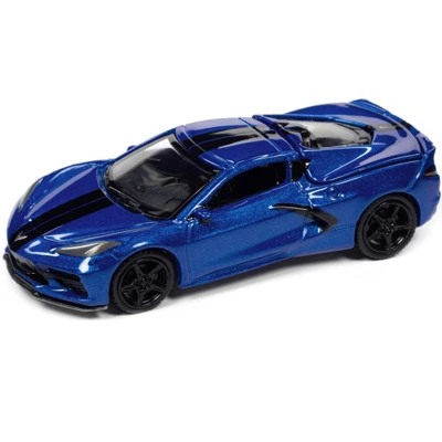 2020 Chevrolet Corvette Elkhart Lake Blue Metallic "Sports Cars" Limited Edition 1/64 Diecast Model Car By Auto World 1 2020 Chevrolet Corvette Elkhart Lake Blue Metallic "Sports Cars" Limited Edition 1/64 Diecast Model Car By Auto World