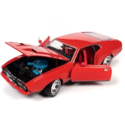 1971 Ford Mustang Mach 1 Bright Red (James Bond 007) "Diamonds Are Forever" (1971) Movie 1/18 Diecast Model Car By Auto World