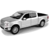 2019 Ford F-150 Limited Crew Cab Pickup Truck Metallic Silver 1/24-1/27 Diecast Model Car By Motormax