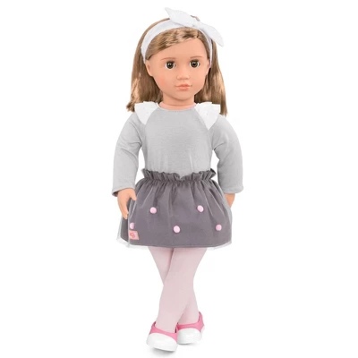 Our Generation Bina With Pom Pom Skirt 18" Fashion Doll 2 Our Generation Bina With Pom Pom Skirt 18" Fashion Doll - Image 2