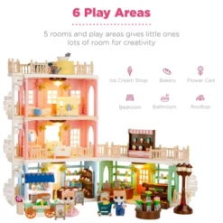Best Choice Products Deluxe Cottage Dollhouse Mansion Pretend Toy Playset W/ 225 Accessories And Tiny Critters For Kids -FUNKO Shop GUEST 665dc0d7 727e 4571 b71d 0678ada736cf