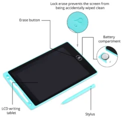 Dartwood LCD Writing Tablet - 8.5 Inch Colorful Electronic Doodle Board And Drawing Pad For Kids (Blue) (2 Pack) -FUNKO Shop GUEST 66ad4f2e 2d4b 4731 b77f ead02844b1ac