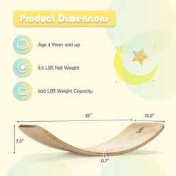 Costway Wooden Wobble Balance Board Kids Adult 15.5'' Wider Rocker Board Toy 660LBS 11 Costway Wooden Wobble Balance Board Kids Adult 15.5'' Wider Rocker Board Toy 660LBS -FUNKO Shop GUEST 69370d43 7e22 480a b942 b0fd13cc7807