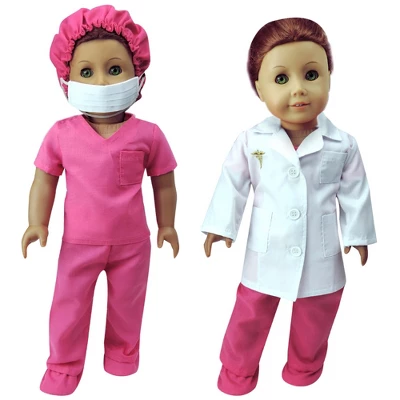Sophia’s Doll Doctor Scrubs And Lab Coat Set For 18" Dolls 1 Sophia’s Doll Doctor Scrubs And Lab Coat Set For 18" Dolls
