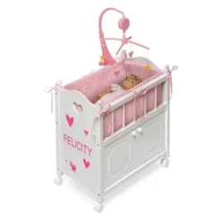 Badger Basket Cabinet Doll Crib With Gingham Bedding And Free Personalization Kit - White/Pink -FUNKO Shop GUEST 6f8c47a0 3671 41ba 8704 a93504dcec33