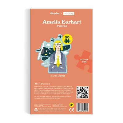 Piccolina Amelia Earhart Kids' Jigsaw Puzzle - 50pc 5 Piccolina Amelia Earhart Kids' Jigsaw Puzzle - 50pc - Image 5