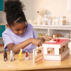 Melissa & Doug Take-Along Show-Horse Stable Play Set With Wooden Stable Box And 8 Toy Horses -FUNKO Shop GUEST 740045e6 2699 4ad9 86fd 52b3ff3841a8
