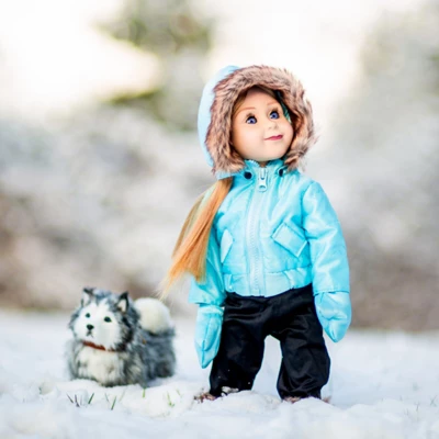 The Queen's Treasures 18 Inch Doll Complete 6 Pc Blue Ski Wear Clothes 4 The Queen's Treasures 18 Inch Doll Complete 6 Pc Blue Ski Wear Clothes - Image 4