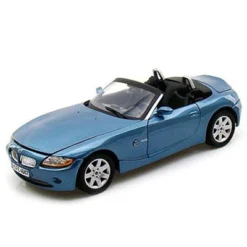 BMW Z4 Convertible Blue 1/18 Diecast Model Car By Motormax