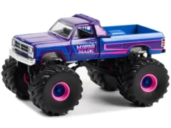 1983 Dodge Ram W350 Monster Truck Purple And Blue "Mopar Magic" "Kings Of Crunch" Series 12 1/64 Diecast Model Car By Greenlight