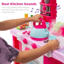 Best Choice Products Pretend Play Kitchen Toy Set For Kids With Water Vapor Teapot, 34 Accessories, Sounds -FUNKO Shop GUEST 831e43dc 5b0e 4776 a370 895d5e3845b6