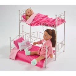 Badger Basket Scrollwork Metal Doll Loft Bed With Daybed And Bedding - White/Pink 10 Badger Basket Scrollwork Metal Doll Loft Bed With Daybed And Bedding - White/Pink -FUNKO Shop GUEST 84b0cf80 a76c 42a7 b1f6 074bf917b139