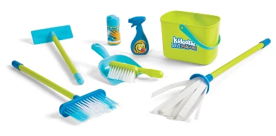 Kidoozie Just Imagine Cleaning Essentials Playset, Pretend Play Broom, Mop, Duster, Dust Pan, Bucket, Ages 2+ 2 Kidoozie Just Imagine Cleaning Essentials Playset, Pretend Play Broom, Mop, Duster, Dust Pan, Bucket, Ages 2+ - Image 2