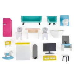 Hape Little Room Pretend Play 3 Story Wooden Doll House W/ Light, Doorbell, & Bedroom, Bathroom, Living Room, & Dining Furniture For Kids Age 3 And Up 7 Hape Little Room Pretend Play 3 Story Wooden Doll House W/ Light, Doorbell, & Bedroom, Bathroom, Living Room, & Dining Furniture For Kids Age 3 And Up -FUNKO Shop GUEST 8af16bcc e03f 4607 ae15 ac855ca17cac