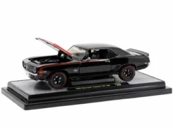 1969 Chevrolet Camaro SS 396 Black With Bright Red Stripes Limited Edition To 6550 Pieces 1/24 Diecast Model Car By M2 Machines