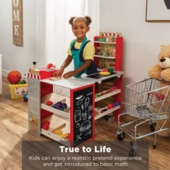 Best Choice Products Kids Pretend Play Grocery Store Wooden Supermarket Set W/ Chalkboard, Cash Register 12 Best Choice Products Kids Pretend Play Grocery Store Wooden Supermarket Set W/ Chalkboard, Cash Register -FUNKO Shop GUEST 8bbeb8f2 d3e3 47e0 af43 af94d2a8ee16