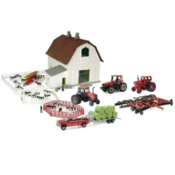 ERTL 1/64 Dairy Farm Play Set With Case IH Die-cast Equipment 12279-Bundle