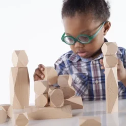 Guidecraft Wood Stackers: Standing Stones - Set Of 20