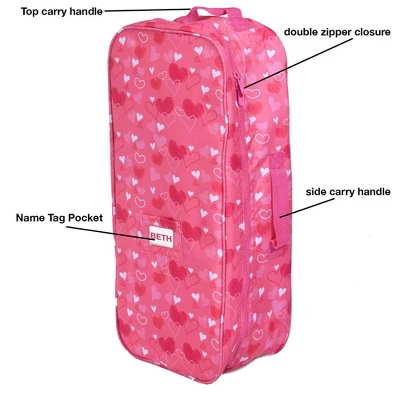 The New York Doll Collection 18 Inch Doll Travel Case Suitcase Storage Bag 3 The New York Doll Collection 18 Inch Doll Travel Case Suitcase Storage Bag - Image 3