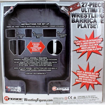 27-Piece Ultimate Wrestling Barricade Playset 1 27-Piece Ultimate Wrestling Barricade Playset