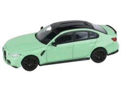 BMW M3 (G80) Mint Green With Black Top 1/64 Diecast Model Car By Paragon Models