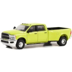 2019 Ram 3500 Big Horn Pickup Truck National Safety Yellow "Dually Drivers" Series 11 1/64 Diecast Model Car By Greenlight