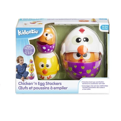 Kidoozie Chicken N' Egg Stackers, 8 Piece Set, Stacks Over 12" Tall, Playful And Colorful For Children 9-24 Months 6 Kidoozie Chicken N' Egg Stackers, 8 Piece Set, Stacks Over 12" Tall, Playful And Colorful For Children 9-24 Months - Image 6
