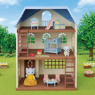 Calico Critters Sky Blue Terrace Gift Set, Dollhouse Playset With Figures, Furniture And Accessories 1 Calico Critters Sky Blue Terrace Gift Set, Dollhouse Playset With Figures, Furniture And Accessories