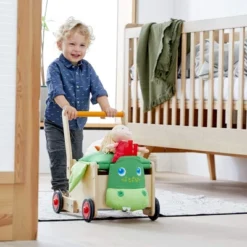 HABA Dragon Wagon - Baby's First Walker & Push Toy With Toy Storage