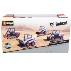 Bobcat Toolcat 5600 Utility Work Machine With Snow Plow White And Black "Farm" Series Diecast Model By Bburago