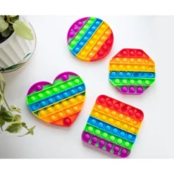 Toynk Pop Fidget Toys Rainbow Bubble Popping Game | Set Of 4