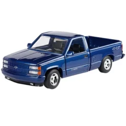 1992 Chevrolet 454 SS Pickup Truck Blue Metallic 1/24 Diecast Model Car By Motormax