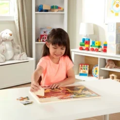 Melissa & Doug Jigsaw Puzzle 3pc Bundle Farm And Construction And Pets