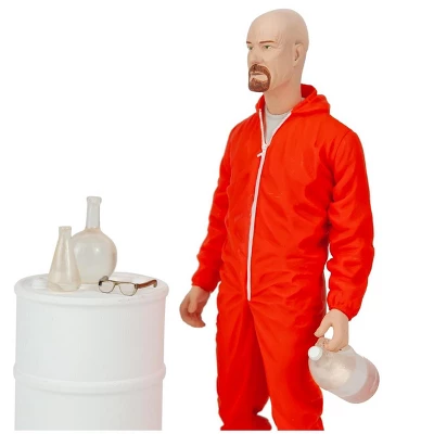 Mezco Toyz Breaking Bad Walter White In Orange Hazmat Suit Figure | Measures 6 Inches Tall 2 Mezco Toyz Breaking Bad Walter White In Orange Hazmat Suit Figure | Measures 6 Inches Tall - Image 2