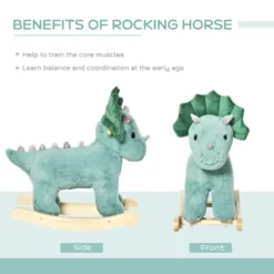 Qaba Kids Plush Ride-On Rocking Horse Triceratops-shaped Plush Toy Rocker With Realistic Sounds For Child 36-72 Months Dark Green 11 Qaba Kids Plush Ride-On Rocking Horse Triceratops-shaped Plush Toy Rocker With Realistic Sounds For Child 36-72 Months Dark Green -FUNKO Shop GUEST a16dc0e4 5977 4383 8a7e c3b31aa33866