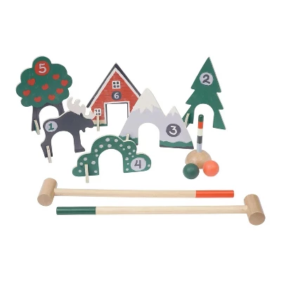 Manhattan Toy Through The Woods Two-Player 11-Piece Croquet Set For Kids With Travel Storage Bag 2 Manhattan Toy Through The Woods Two-Player 11-Piece Croquet Set For Kids With Travel Storage Bag - Image 2